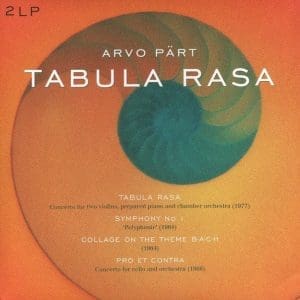 ARVO PÅRT Tabula Rasa, Symphony No.1, Collage On A Theme... 2LP