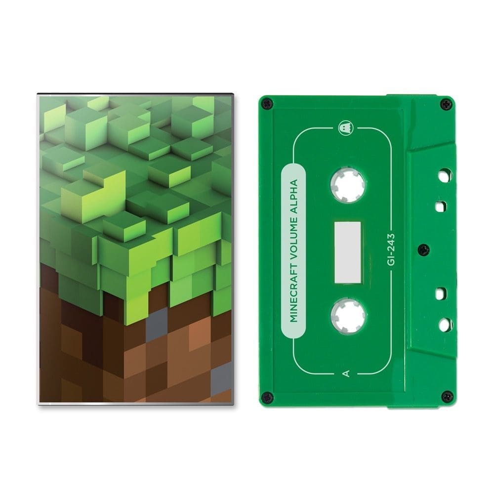 C418 Minecraft Volume Alpha (Green Sonic Opaque w/ White Ink) Cassette