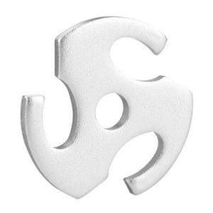 45RPM RECORD ADAPTER (aluminium, silver)